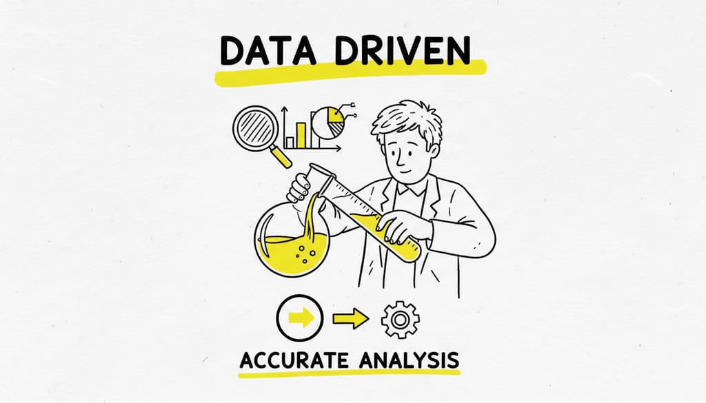 A scientist precisely measures liquid in a beaker, representing accurate, data-driven analysis.